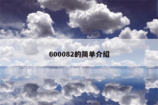 600082的简单介绍