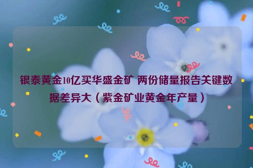 银泰黄金10亿买华盛金矿 两份储量报告关键数据差异大（紫金矿业黄金年产量）